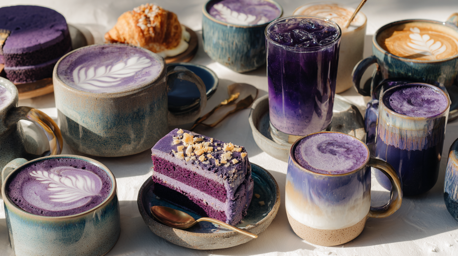 Quel goût a le ube ? Description de cette saveur violette tendance Image