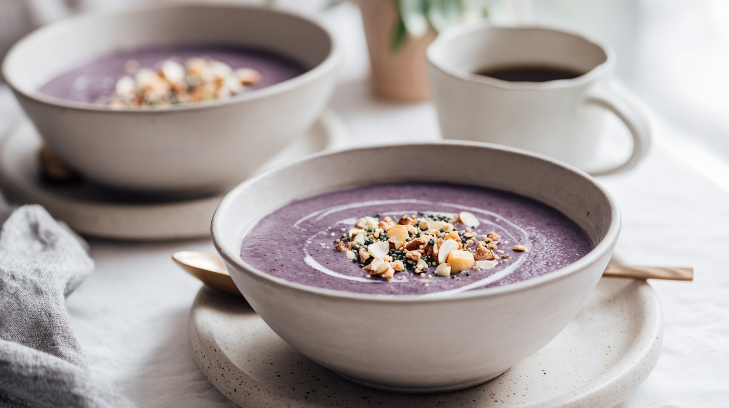 Porridge vegan quinoa-ube Image